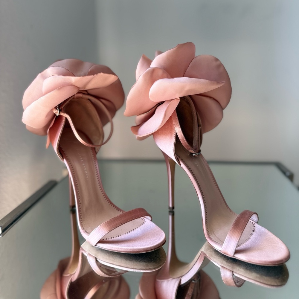 Like New GIUSEPPE ZANOTTI Peony 115mm Sandals In Schwarz $1,395 38 - Picture 12 of 15